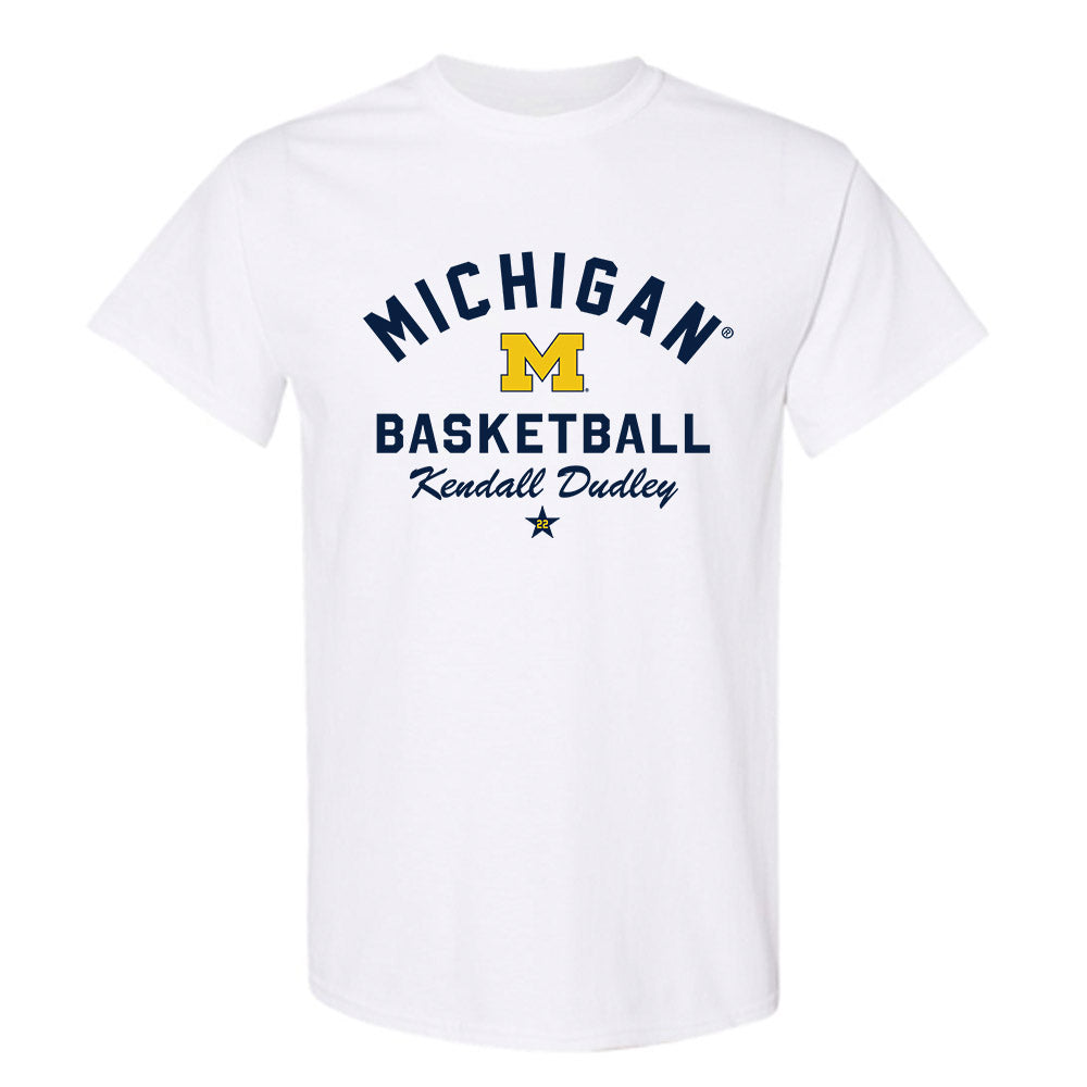 Michigan - NCAA Women's Basketball : Kendall Dudley - Classic Shersey T-Shirt-0