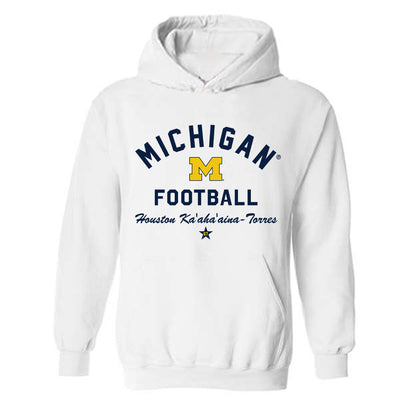 Michigan - NCAA Football : Houston Ka'aha'aina-Torres - Classic Shersey Hooded Sweatshirt-0