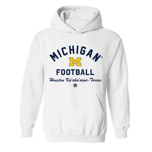 Michigan - NCAA Football : Houston Ka'aha'aina-Torres - Classic Shersey Hooded Sweatshirt-0