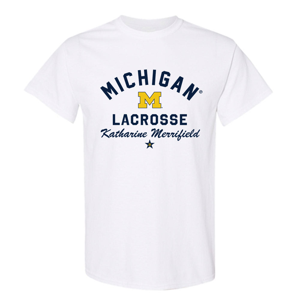 Michigan - NCAA Women's Lacrosse : Katharine Merrifield - Classic Shersey T-Shirt-0