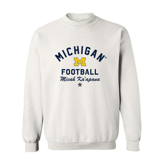 Michigan - NCAA Football : Micah Ka'apana - Classic Shersey Crewneck Sweatshirt-0