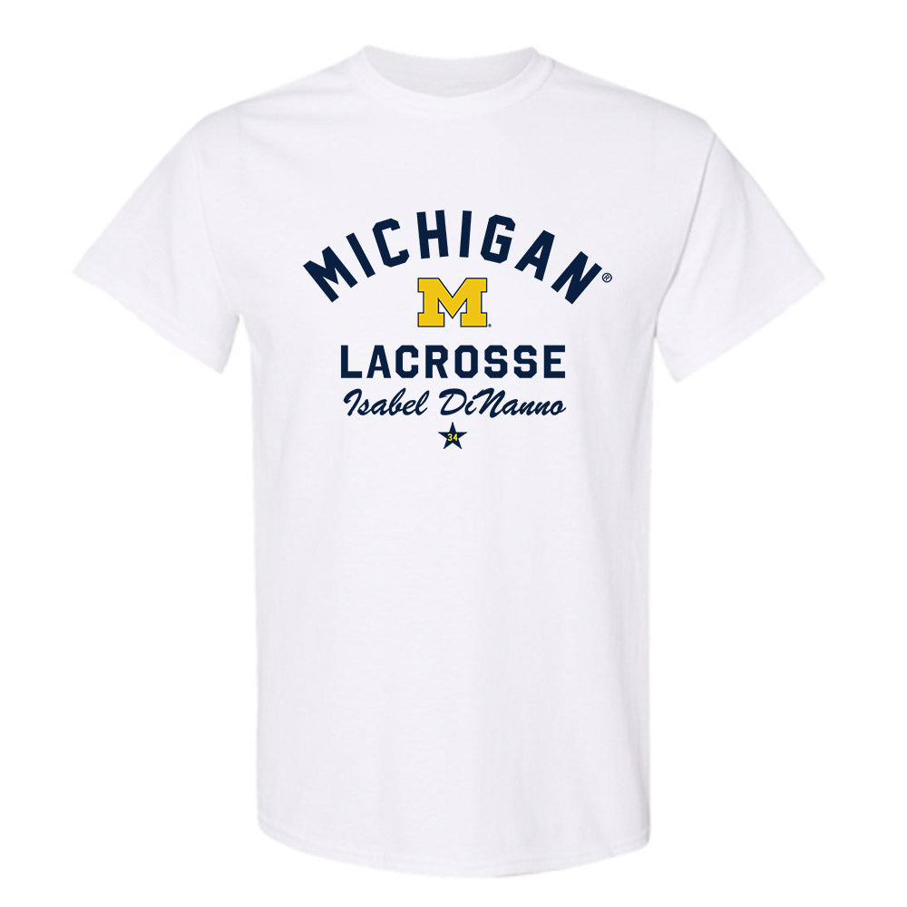 Michigan - NCAA Women's Lacrosse : Isabel DiNanno - Classic Shersey T-Shirt-0