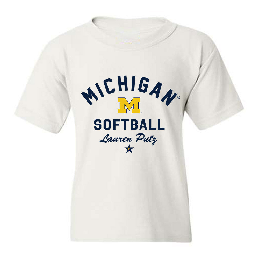 Michigan - NCAA Softball : Lauren Putz - Classic Shersey Youth T-Shirt-0