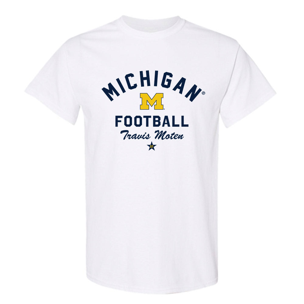 Michigan - NCAA Football : Travis Moten - Classic Shersey T-Shirt-0