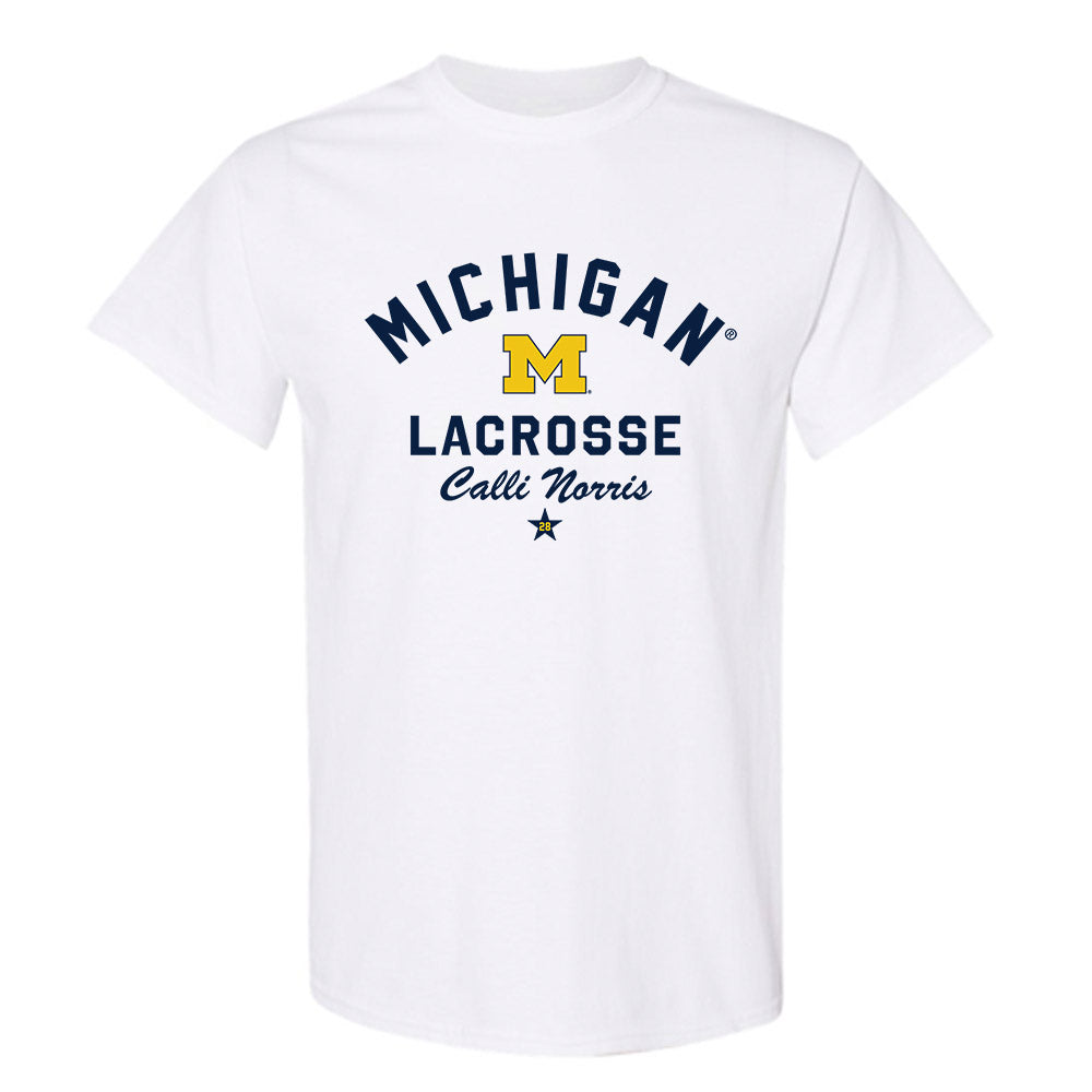 Michigan - NCAA Women's Lacrosse : Calli Norris - Classic Shersey T-Shirt-0