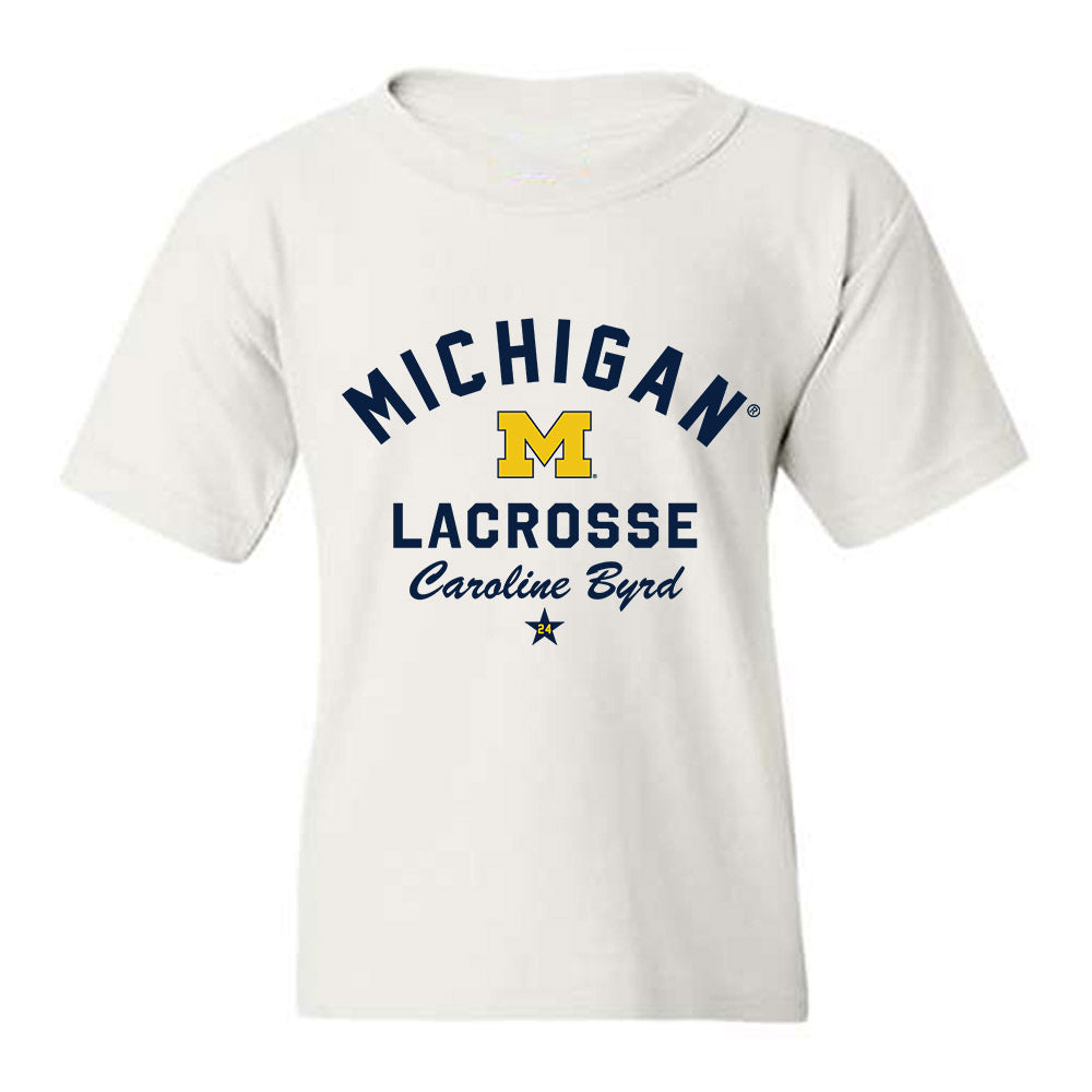 Michigan - NCAA Women's Lacrosse : Caroline Byrd - Classic Shersey Youth T-Shirt-0