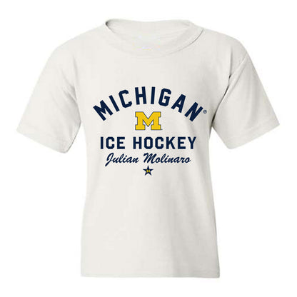 Michigan - NCAA Men's Ice Hockey : Julian Molinaro - Classic Shersey Youth T-Shirt-0