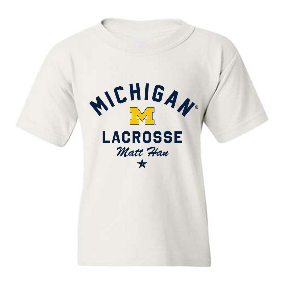 Michigan - NCAA Men's Lacrosse : Matt Han - Classic Shersey Youth T-Shirt-0