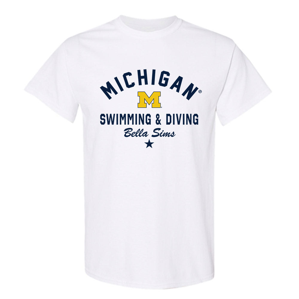 Michigan - NCAA Women's Swimming & Diving : Bella Sims - Classic Shersey T-Shirt-0