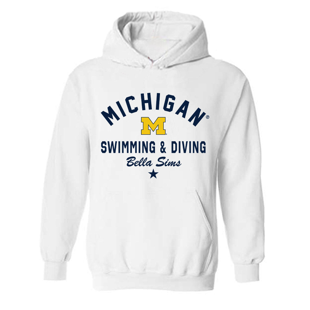 Michigan - NCAA Women's Swimming & Diving : Bella Sims - Classic Shersey Hooded Sweatshirt-0