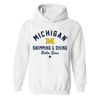 Michigan - NCAA Women's Swimming & Diving : Bella Sims - Classic Shersey Hooded Sweatshirt-0