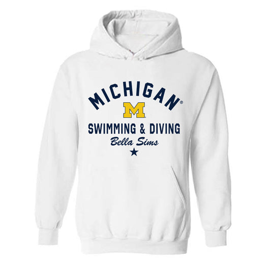 Michigan - NCAA Women's Swimming & Diving : Bella Sims - Classic Shersey Hooded Sweatshirt-0