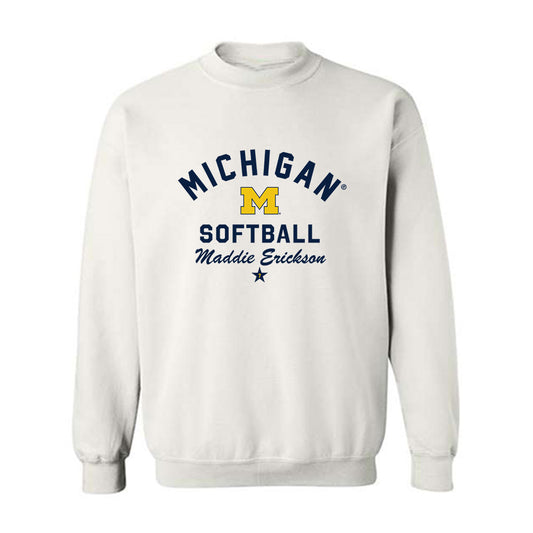 Michigan - NCAA Softball : Maddie Erickson - Classic Shersey Crewneck Sweatshirt-0