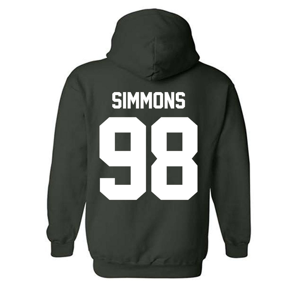 Michigan State - NCAA Football : Derrick Simmons - Classic Shersey Hooded Sweatshirt-5
