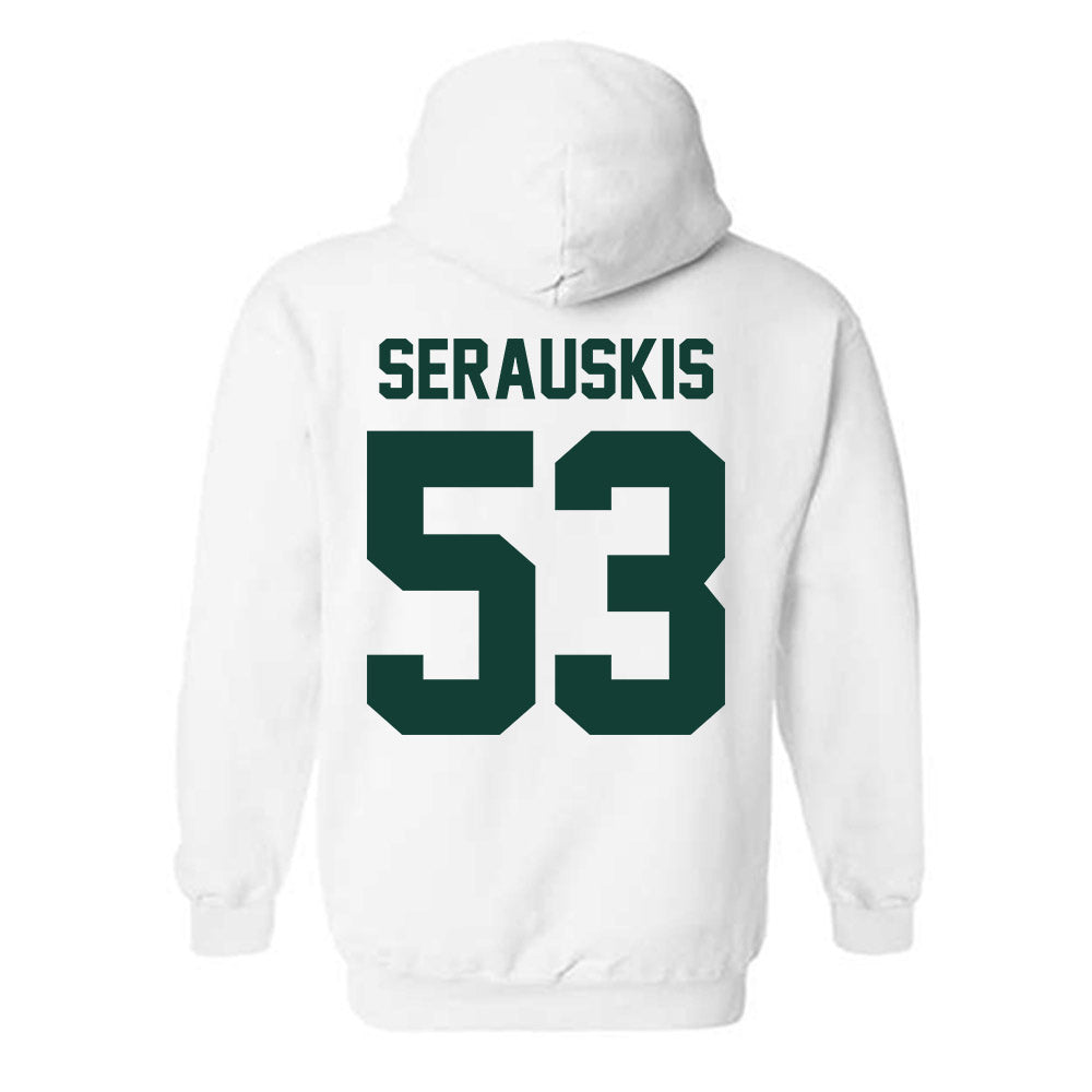 Michigan State - NCAA Football : Trey Serauskis - Classic Shersey Hooded Sweatshirt-4