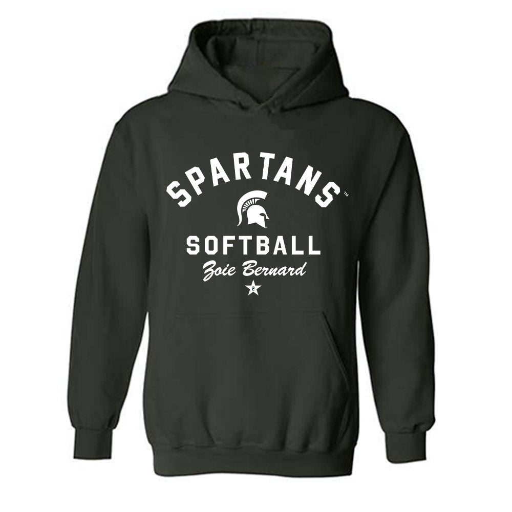 Michigan State - NCAA Softball : Zoie Bernard - Classic Shersey Hooded Sweatshirt-0