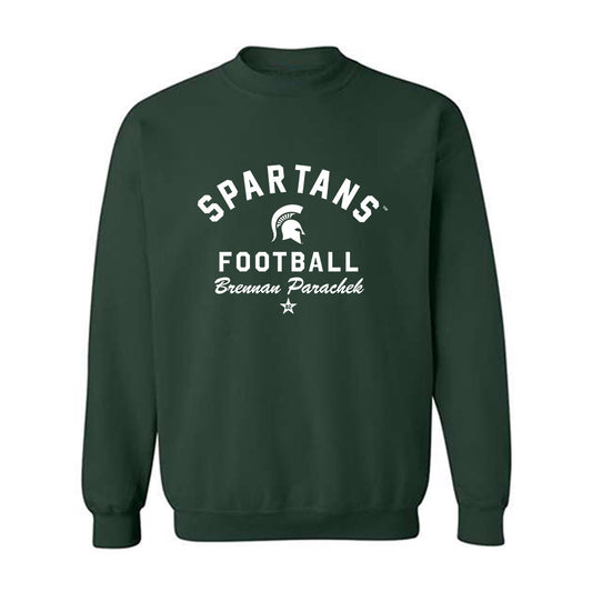Michigan State - NCAA Football : Brennan Parachek - Classic Shersey Crewneck Sweatshirt-0