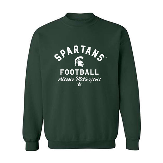 Michigan State - NCAA Football : Alessio Milivojevic - Classic Shersey Crewneck Sweatshirt-0