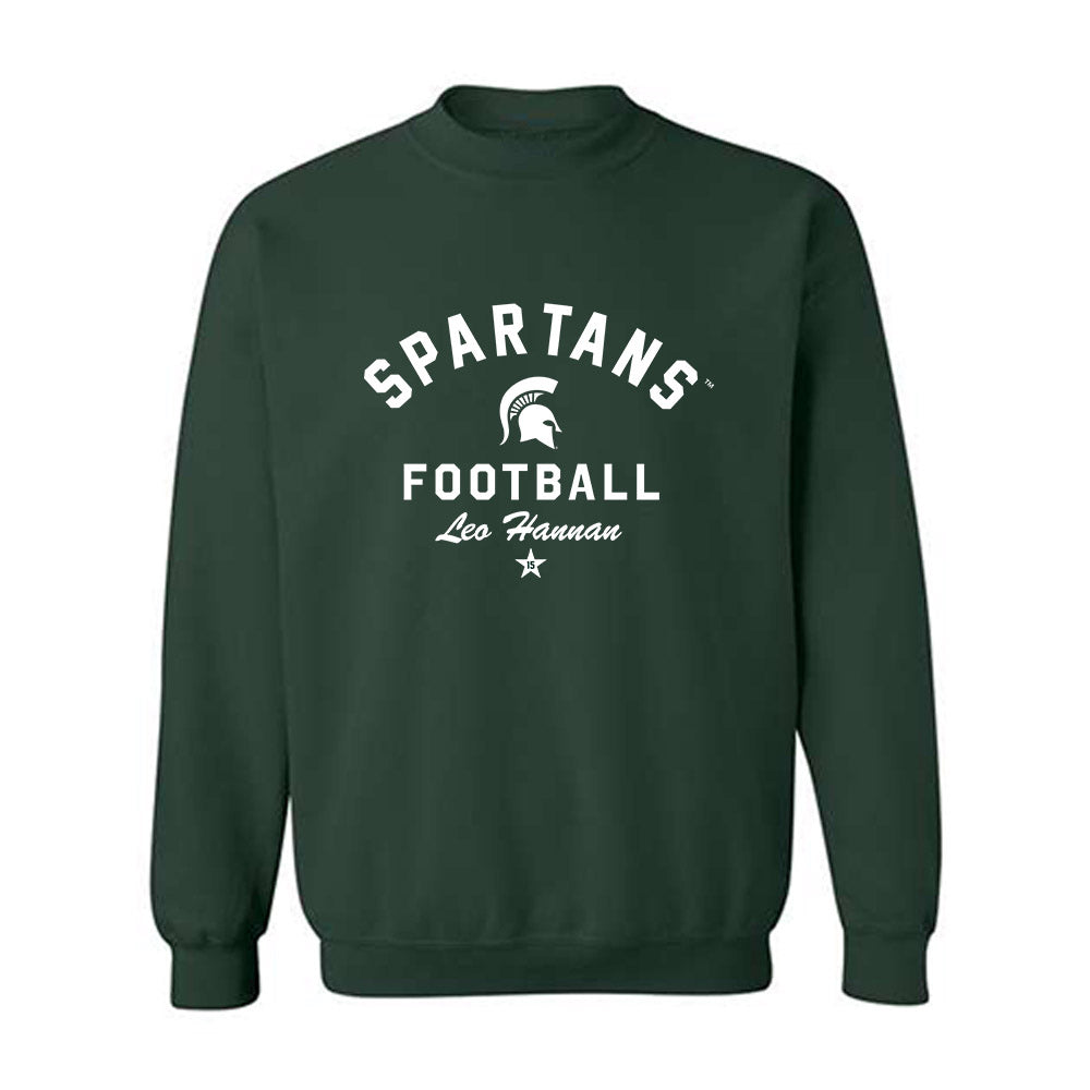 Michigan State - NCAA Football : Leo Hannan - Classic Shersey Crewneck Sweatshirt-1