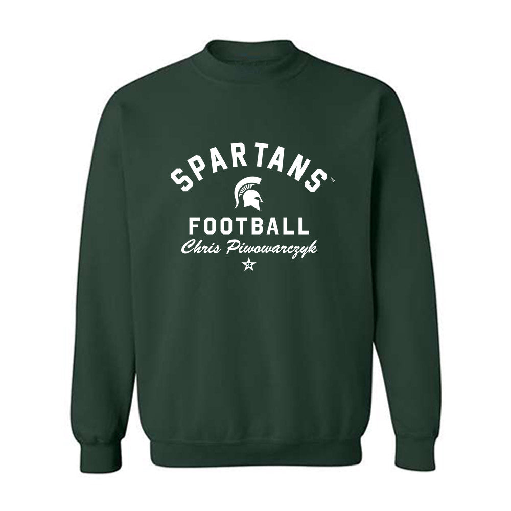Michigan State - NCAA Football : Chris Piwowarczyk - Classic Shersey Crewneck Sweatshirt-1