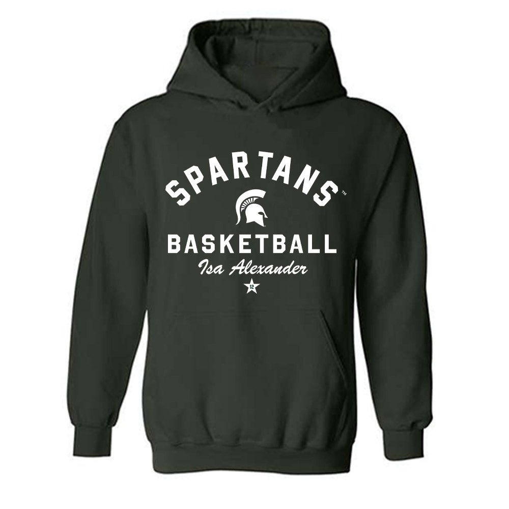 Michigan State - NCAA Women's Basketball : Isa Alexander - Classic Shersey Hooded Sweatshirt-0