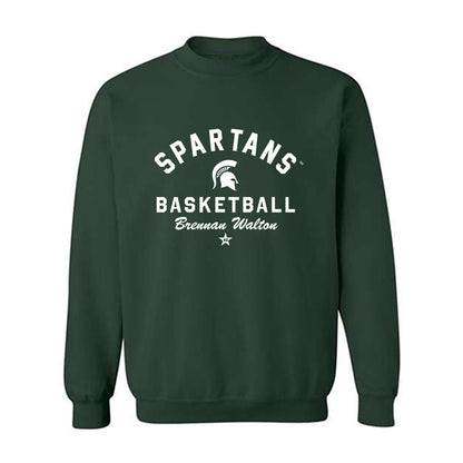 Michigan State - NCAA Men's Basketball : Brennan Walton - Classic Shersey Crewneck Sweatshirt-1