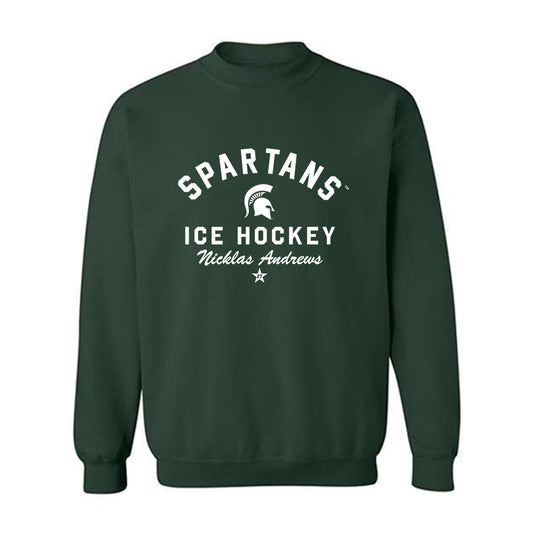 Michigan State - NCAA Men's Ice Hockey : Nicklas Andrews - Classic Shersey Crewneck Sweatshirt-0