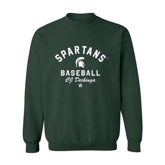 Michigan State - NCAA Baseball : CJ Deckinga - Classic Shersey Crewneck Sweatshirt-0