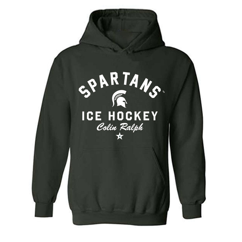 Michigan State - NCAA Men's Ice Hockey : Colin Ralph - Classic Shersey Hooded Sweatshirt-0