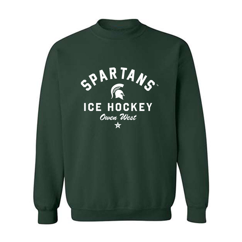 Michigan State - NCAA Men's Ice Hockey : Owen West - Classic Shersey Crewneck Sweatshirt-0