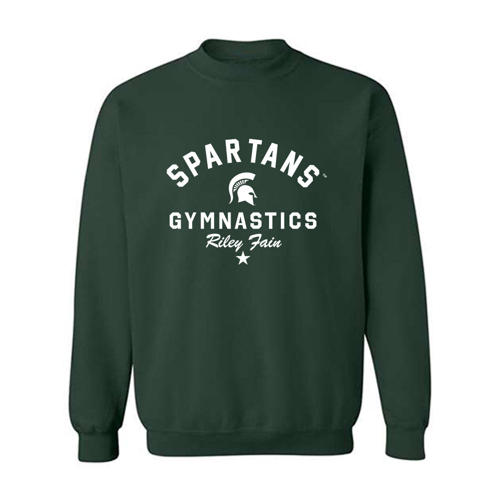 Michigan State - NCAA Women's Gymnastics : Riley Fain - Classic Shersey Crewneck Sweatshirt-0