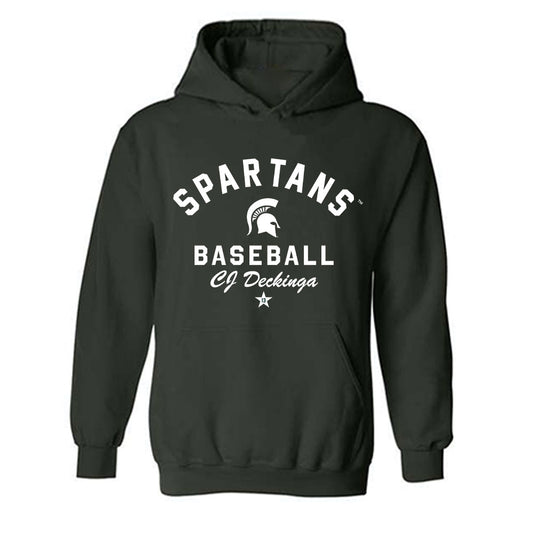 Michigan State - NCAA Baseball : CJ Deckinga - Classic Shersey Hooded Sweatshirt-0