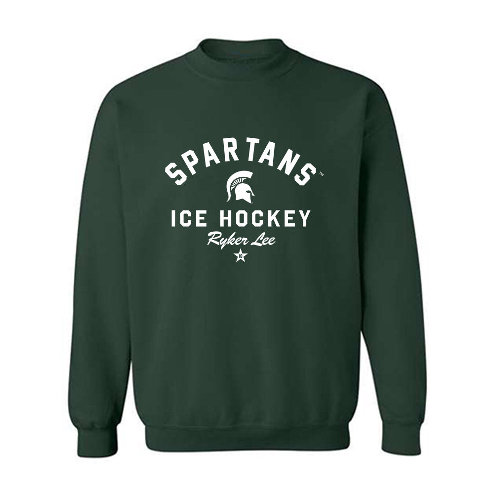 Michigan State - NCAA Men's Ice Hockey : Ryker Lee - Classic Shersey Crewneck Sweatshirt-0