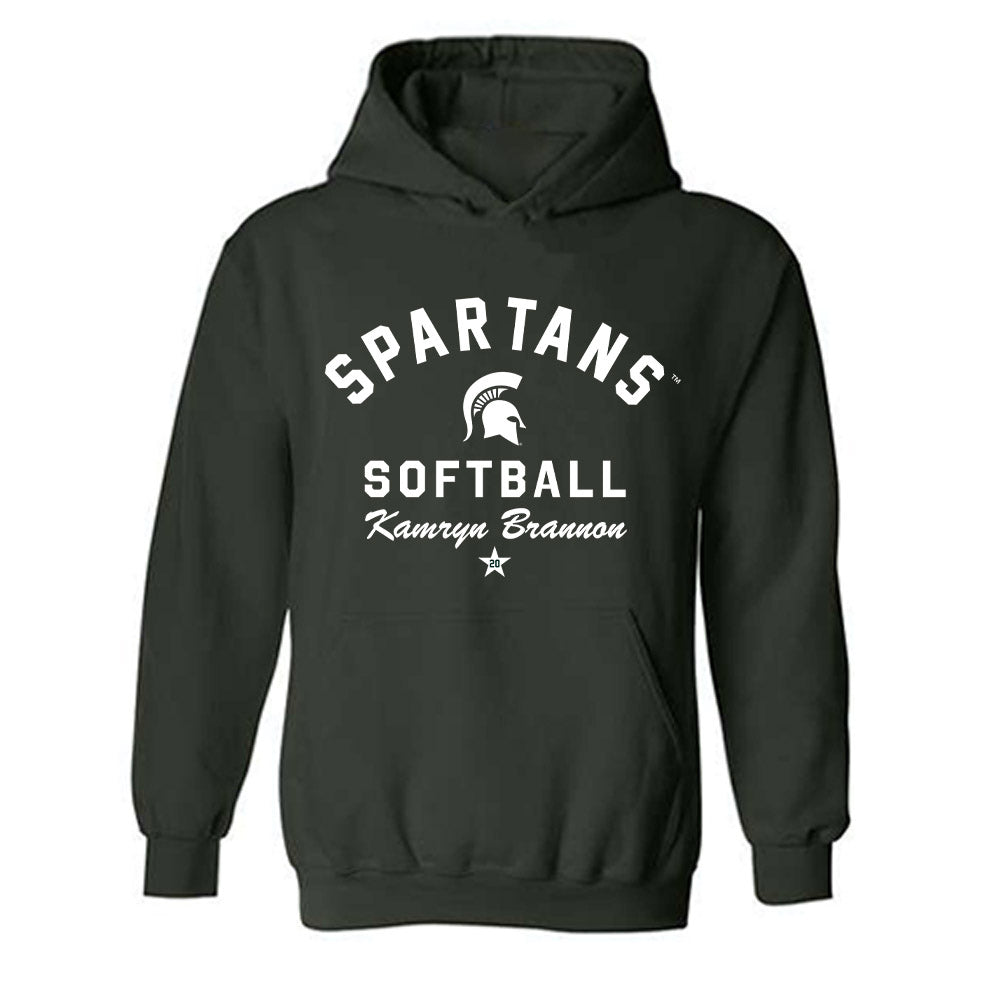 Michigan State - NCAA Softball : Kamryn Brannon - Classic Shersey Hooded Sweatshirt-0