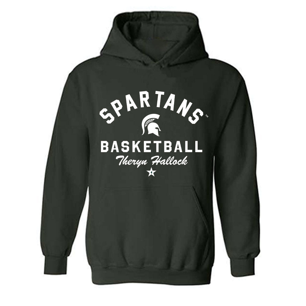 Michigan State - NCAA Women's Basketball : Theryn Hallock - Classic Shersey Hooded Sweatshirt-0