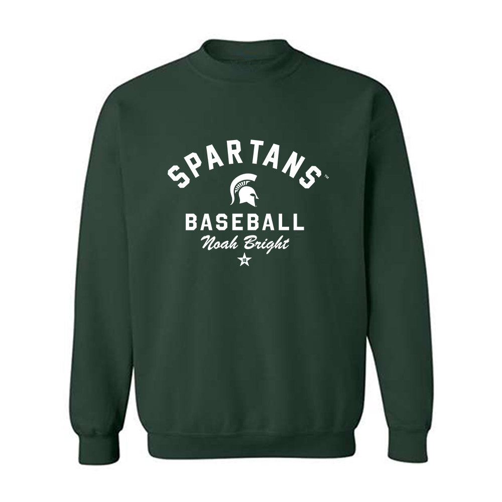Michigan State - NCAA Baseball : Noah Bright - Classic Shersey Crewneck Sweatshirt-0