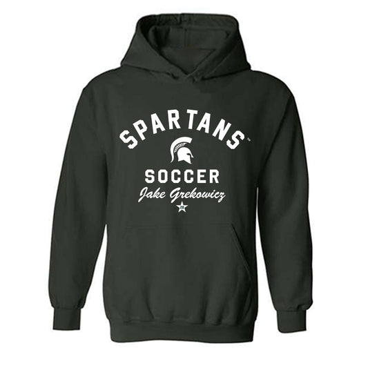 Michigan State - NCAA Men's Soccer : Jake Grekowicz - Classic Shersey Hooded Sweatshirt-0