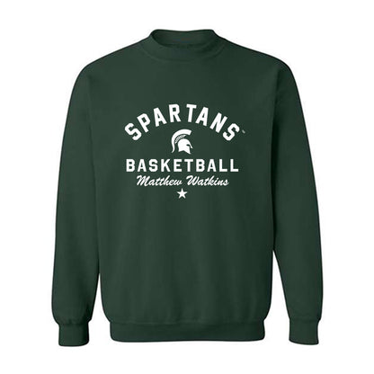 Michigan State - NCAA Men's Basketball : Matthew Watkins - Classic Shersey Crewneck Sweatshirt-1