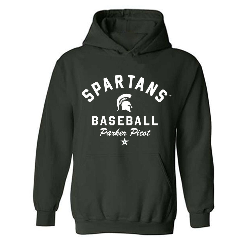 Michigan State - NCAA Baseball : Parker Picot - Classic Shersey Hooded Sweatshirt-0