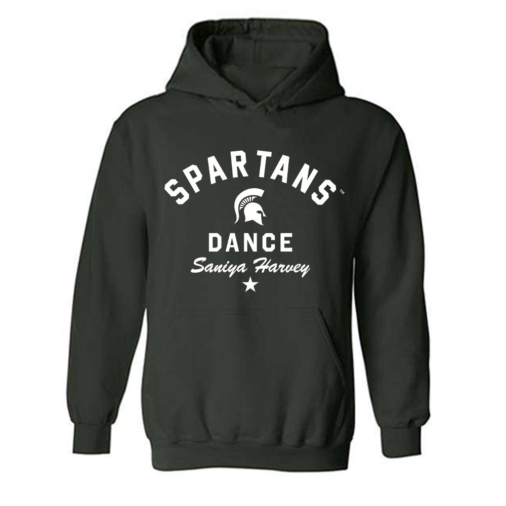 Michigan State - NCAA Dance Team : Saniya Harvey - Classic Shersey Hooded Sweatshirt-0