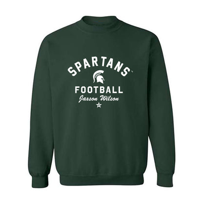 Michigan State - NCAA Football : Jaxson Wilson - Classic Shersey Crewneck Sweatshirt-1