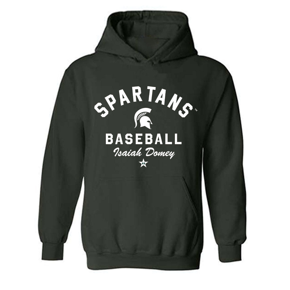 Michigan State - NCAA Baseball : Isaiah Domey - Classic Shersey Hooded Sweatshirt-0