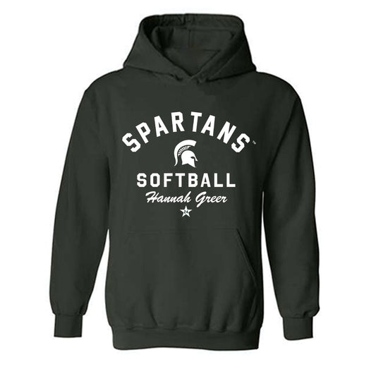 Michigan State - NCAA Softball : Hannah Greer - Classic Shersey Hooded Sweatshirt-0