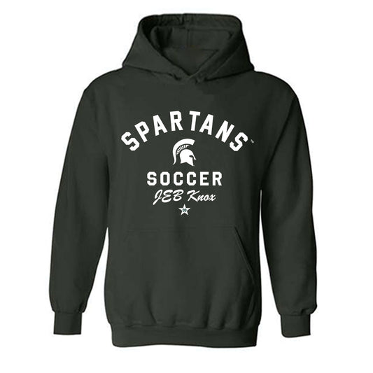 Michigan State - NCAA Men's Soccer : JEB Knox - Classic Shersey Hooded Sweatshirt-0