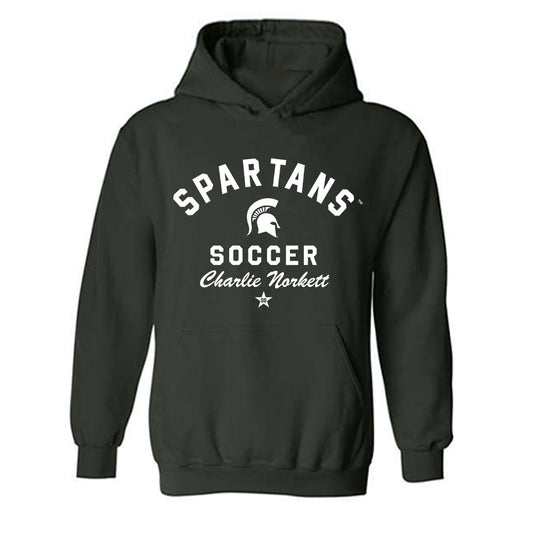 Michigan State - NCAA Men's Soccer : Charlie Norkett - Classic Shersey Hooded Sweatshirt-0