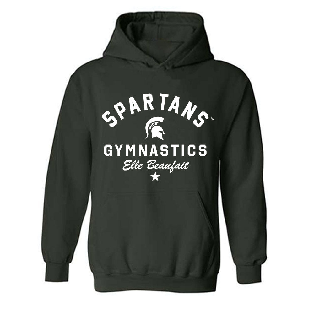 Michigan State - NCAA Women's Gymnastics : Elle Beaufait - Classic Shersey Hooded Sweatshirt-0