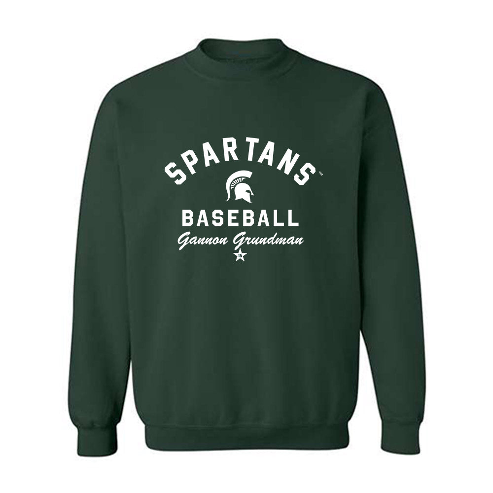 Michigan State - NCAA Baseball : Gannon Grundman - Classic Shersey Crewneck Sweatshirt-0