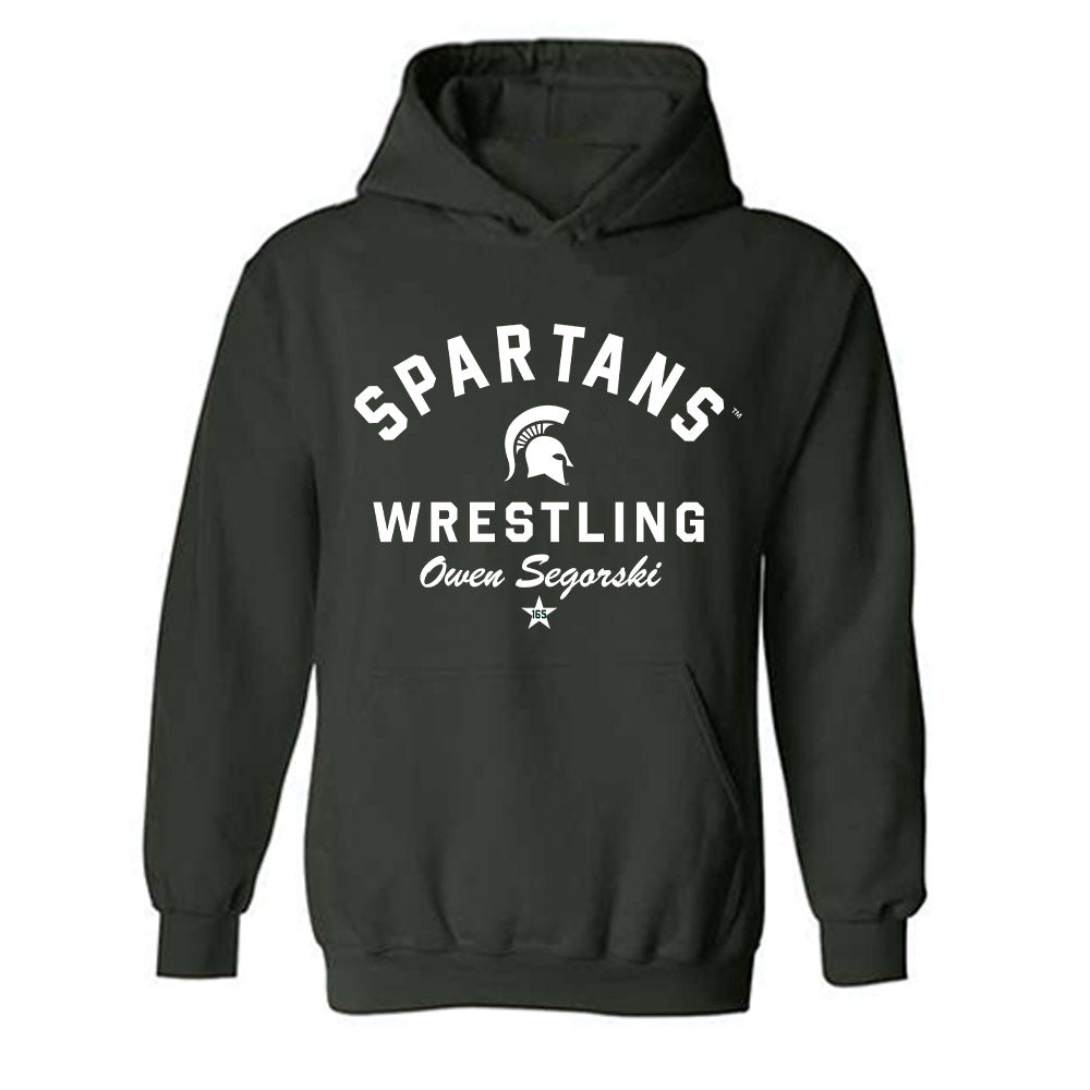 Michigan State - NCAA Wrestling : Owen Segorski - Classic Shersey Hooded Sweatshirt-0