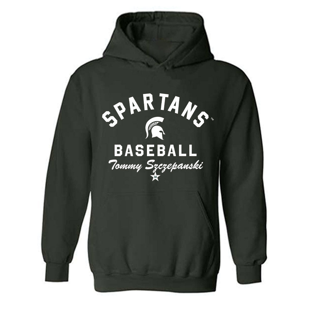 Michigan State - NCAA Baseball : Tommy Szczepanski - Classic Shersey Hooded Sweatshirt-0