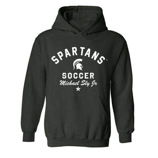 Michigan State - NCAA Men's Soccer : Michael Sly Jr - Classic Shersey Hooded Sweatshirt-0